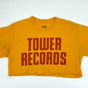 Tower records Cropped tee